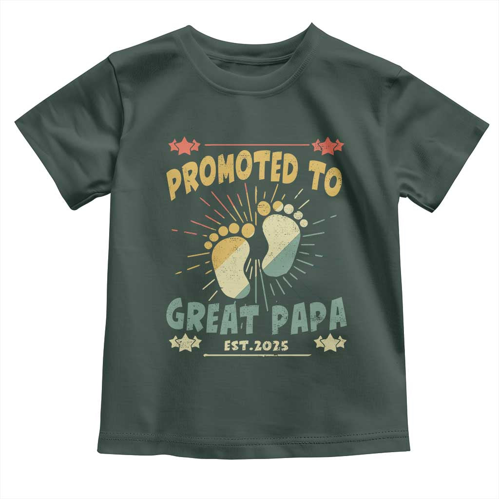 New Dad 2025 Toddler T Shirt Promoted to Great Papa
