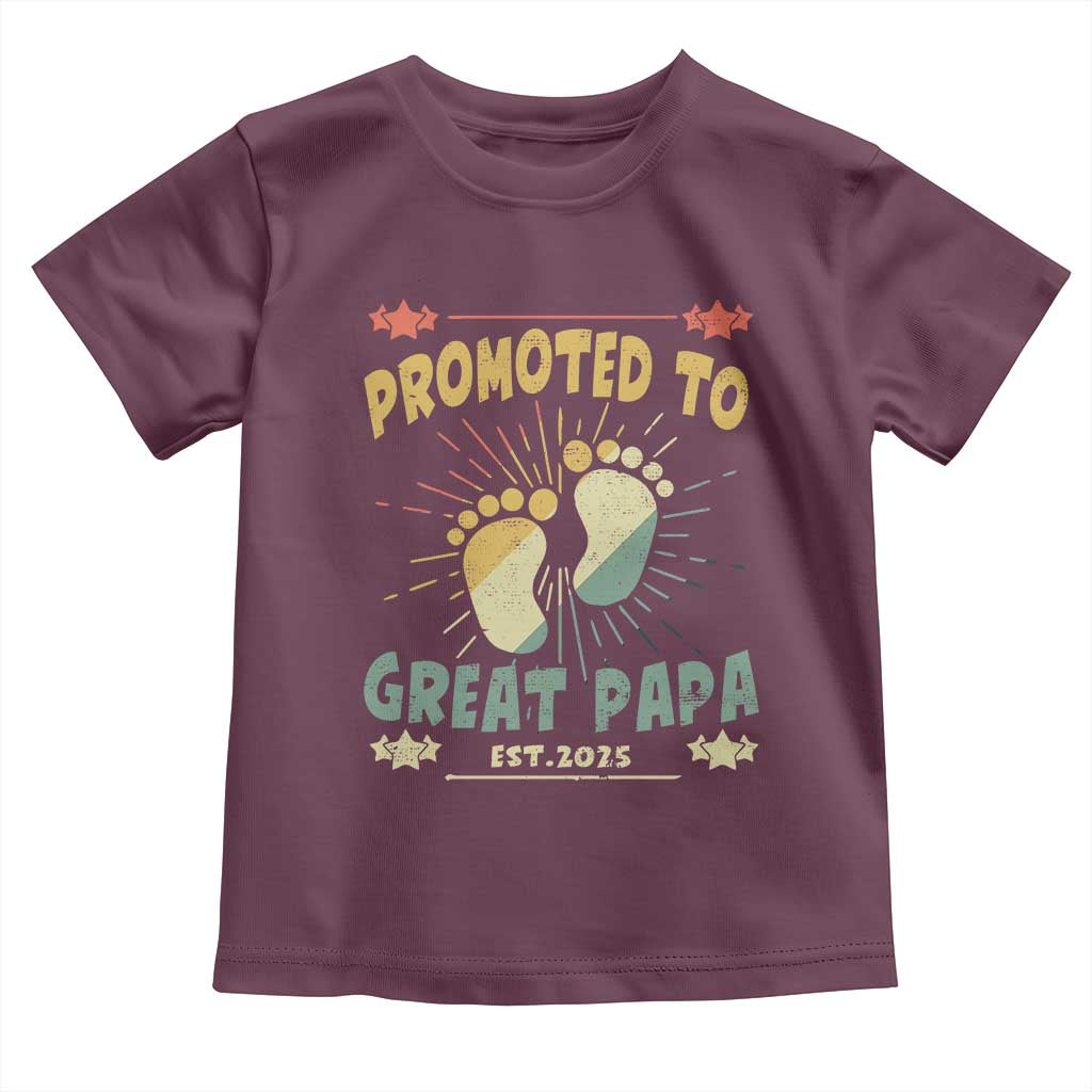 New Dad 2025 Toddler T Shirt Promoted to Great Papa