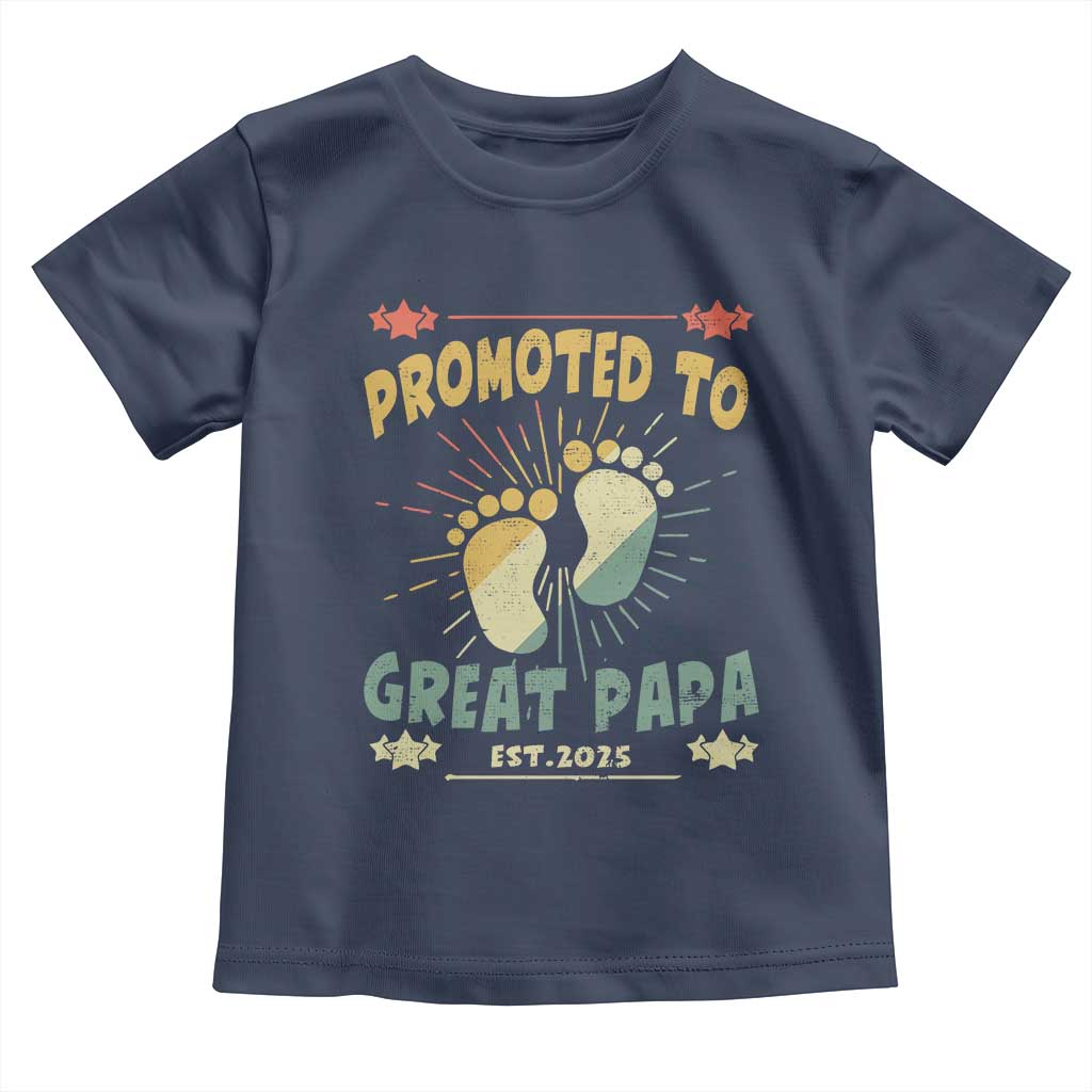 New Dad 2025 Toddler T Shirt Promoted to Great Papa