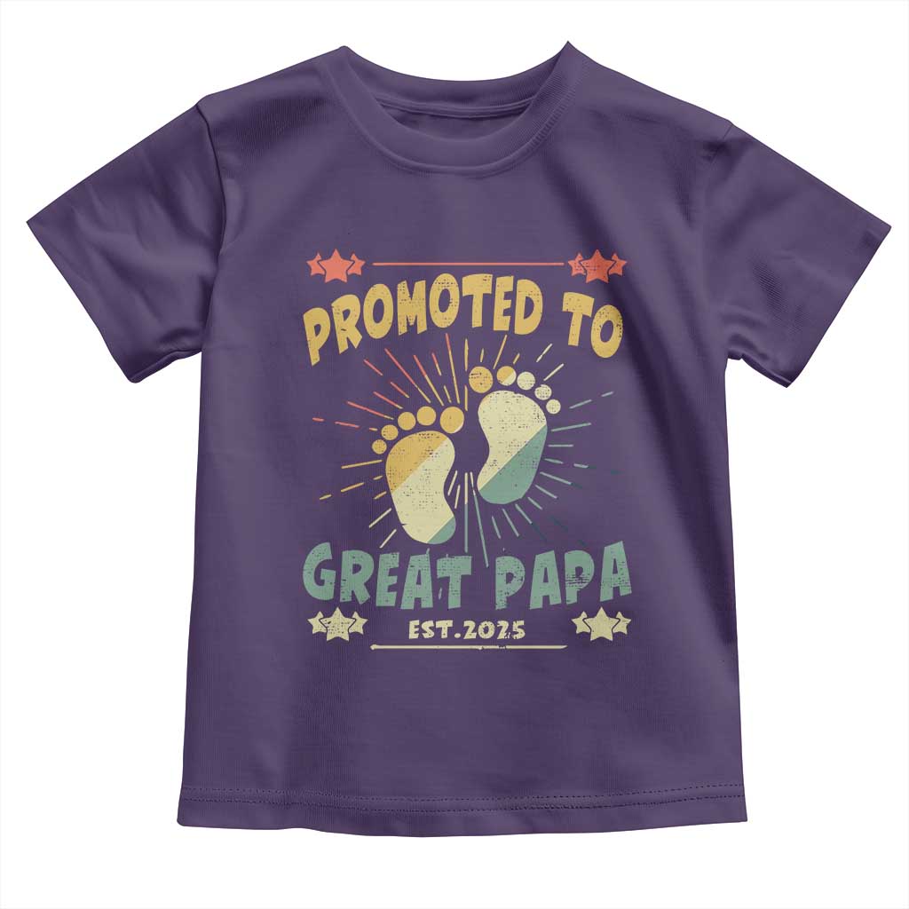 New Dad 2025 Toddler T Shirt Promoted to Great Papa
