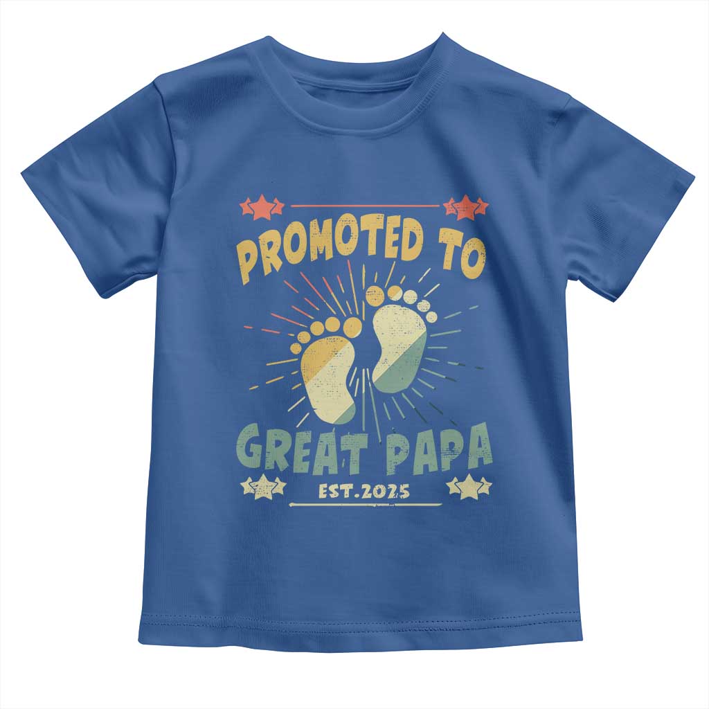 New Dad 2025 Toddler T Shirt Promoted to Great Papa