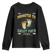New Dad 2025 Youth Sweatshirt Promoted to Great Papa