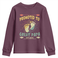 New Dad 2025 Youth Sweatshirt Promoted to Great Papa
