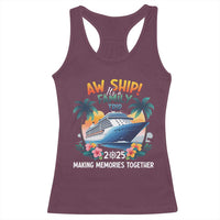 Aw Ship It’s A Family Trip 2025 Racerback Tank Top Cruising Trip Summer Vacation