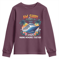 Aw Ship It’s A Family Trip 2025 Youth Sweatshirt Cruising Trip Summer Vacation
