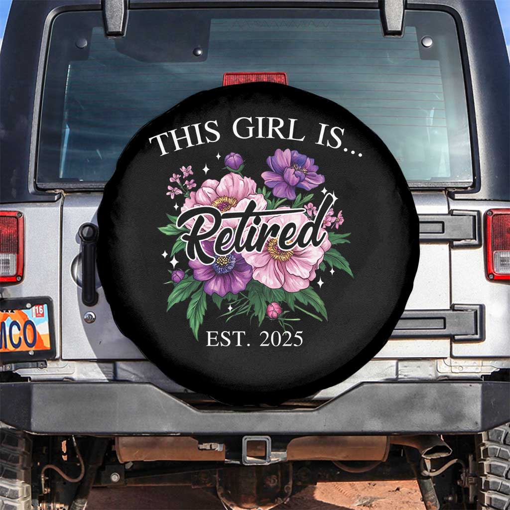 This Girl Is Retired Est 2025 Spare Tire Cover