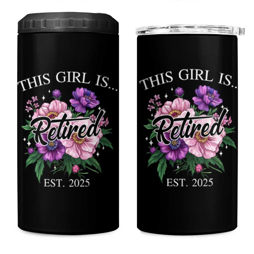 This Girl Is Retired Est 2025 4 in 1 Can Cooler Tumbler