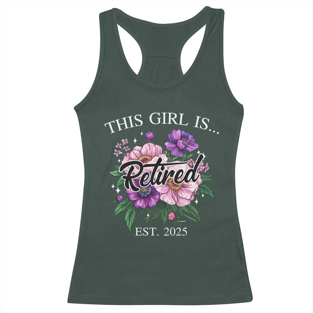 This Girl Is Retired Est 2025 Racerback Tank Top