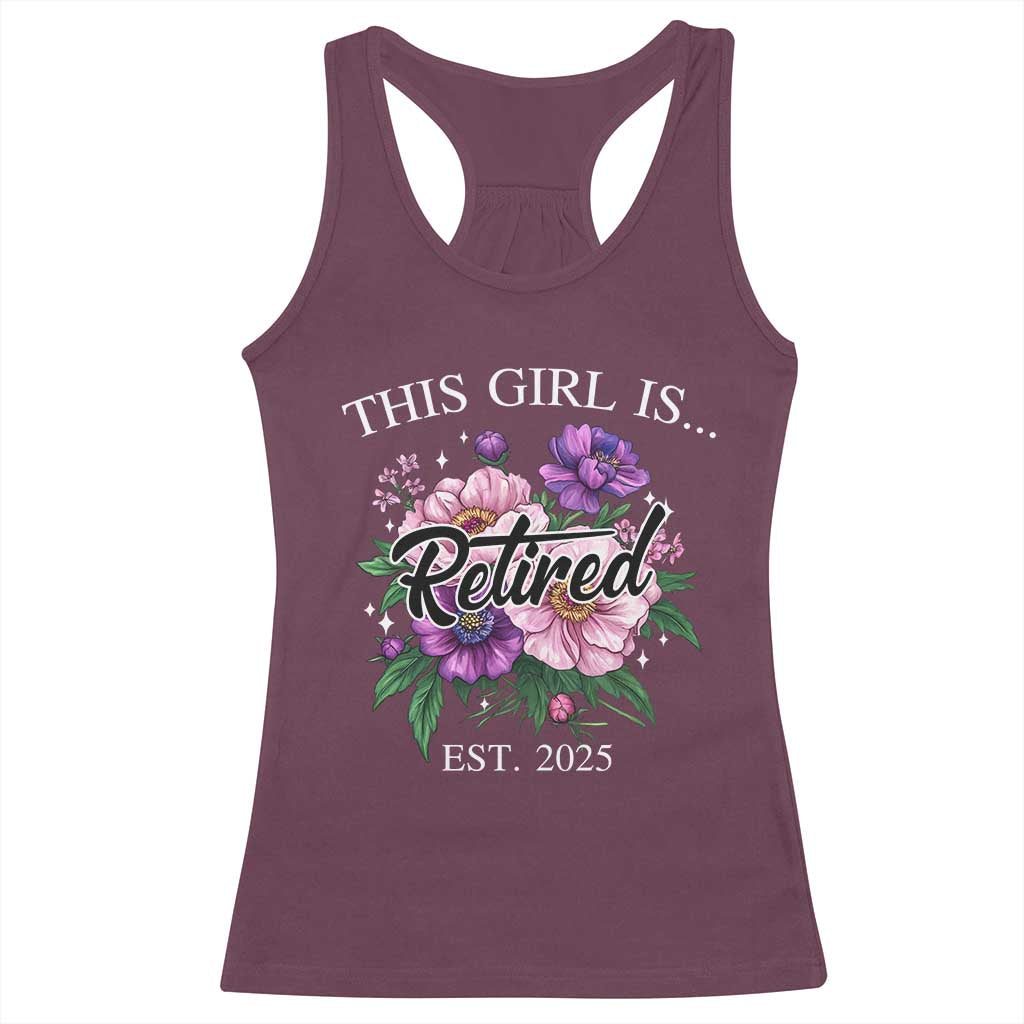 This Girl Is Retired Est 2025 Racerback Tank Top