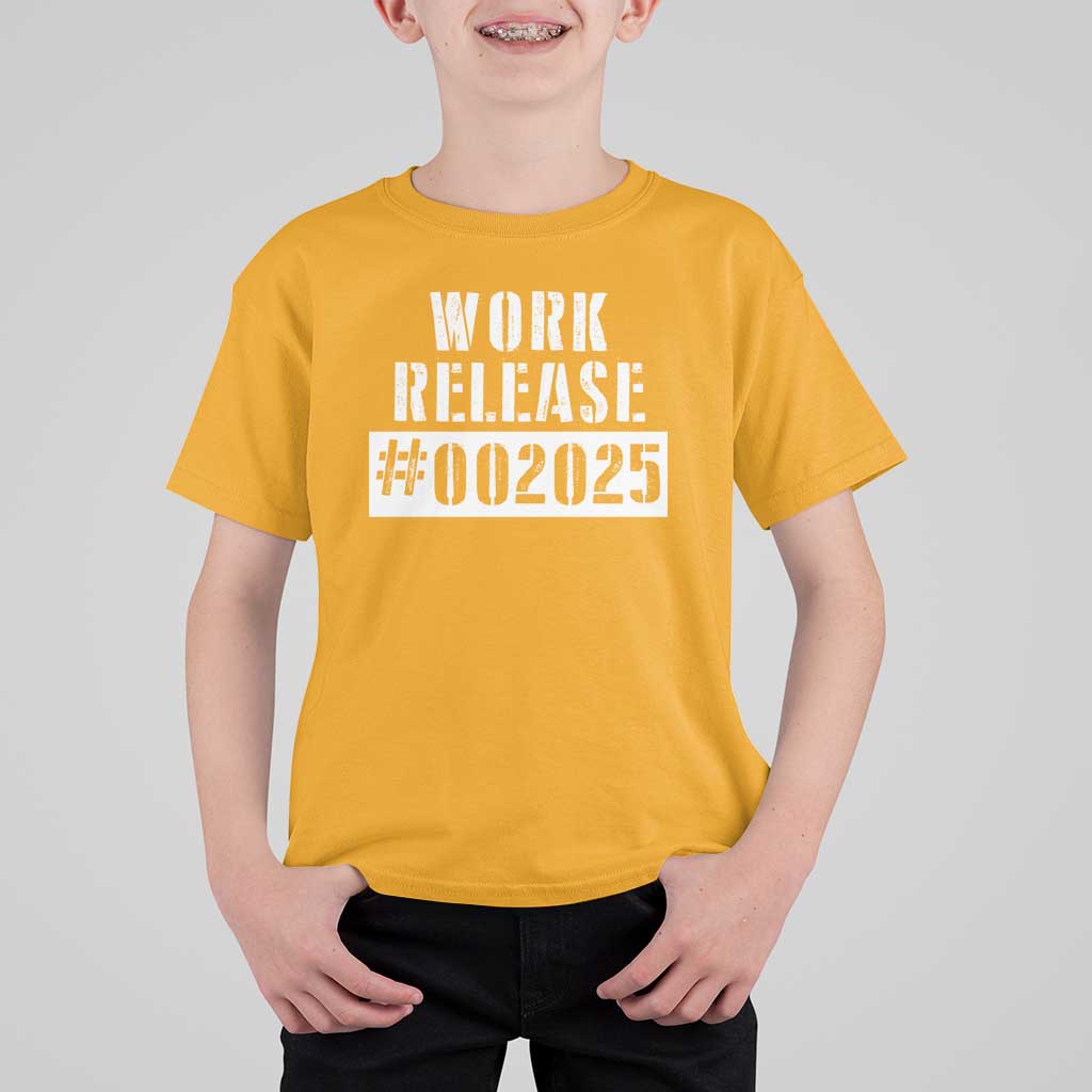 Funny Retirement 2025 T Shirt For Kid Work Release