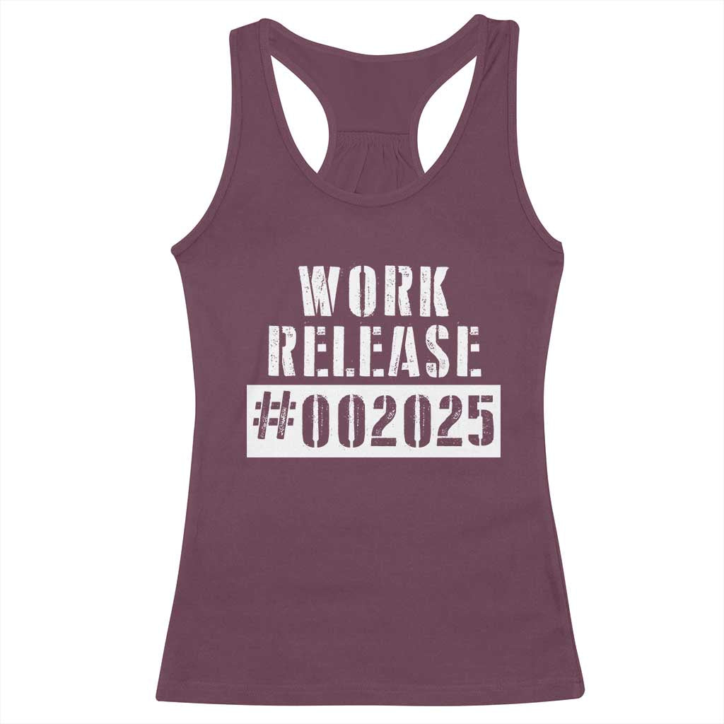 Funny Retirement 2025 Racerback Tank Top Work Release