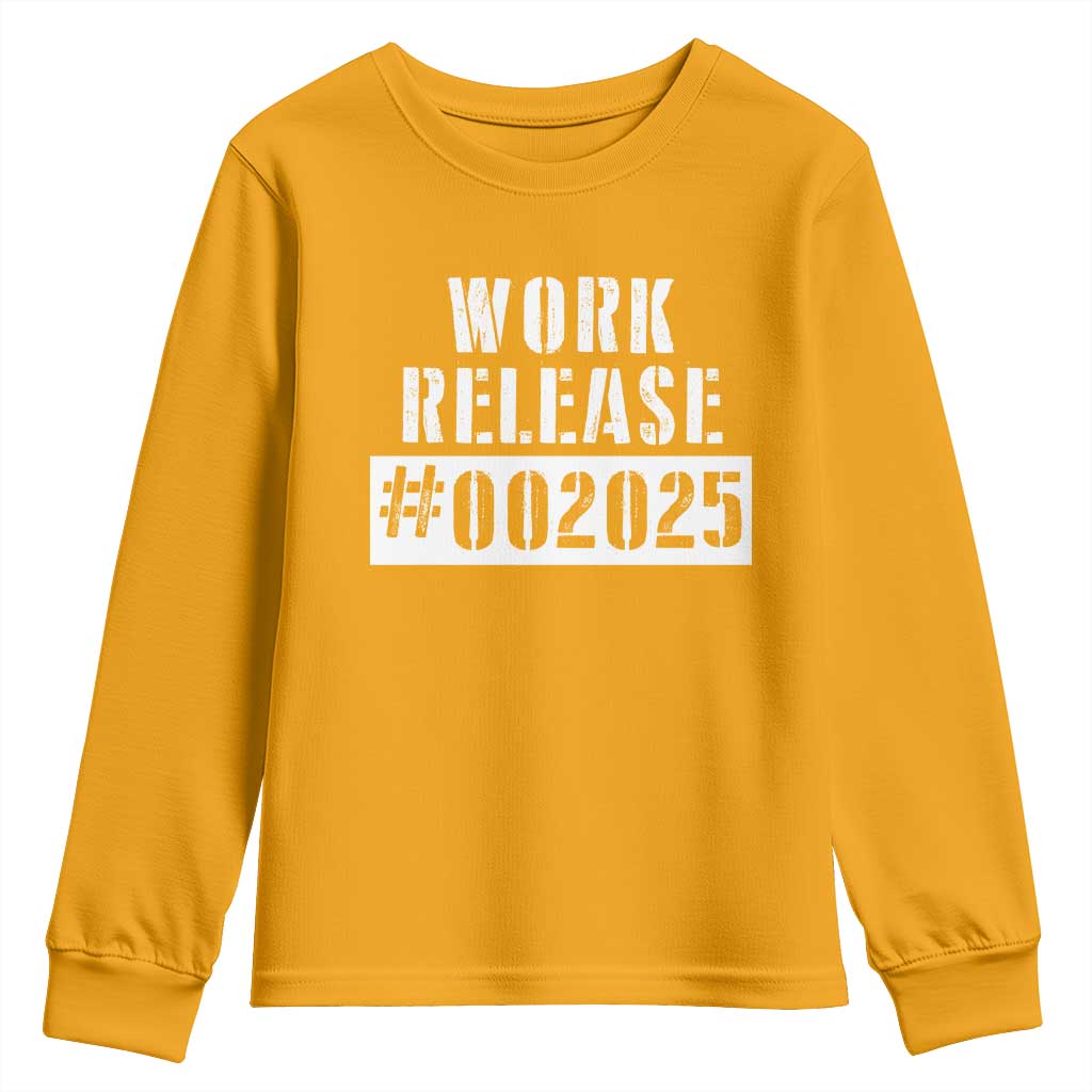 Funny Retirement 2025 Youth Sweatshirt Work Release