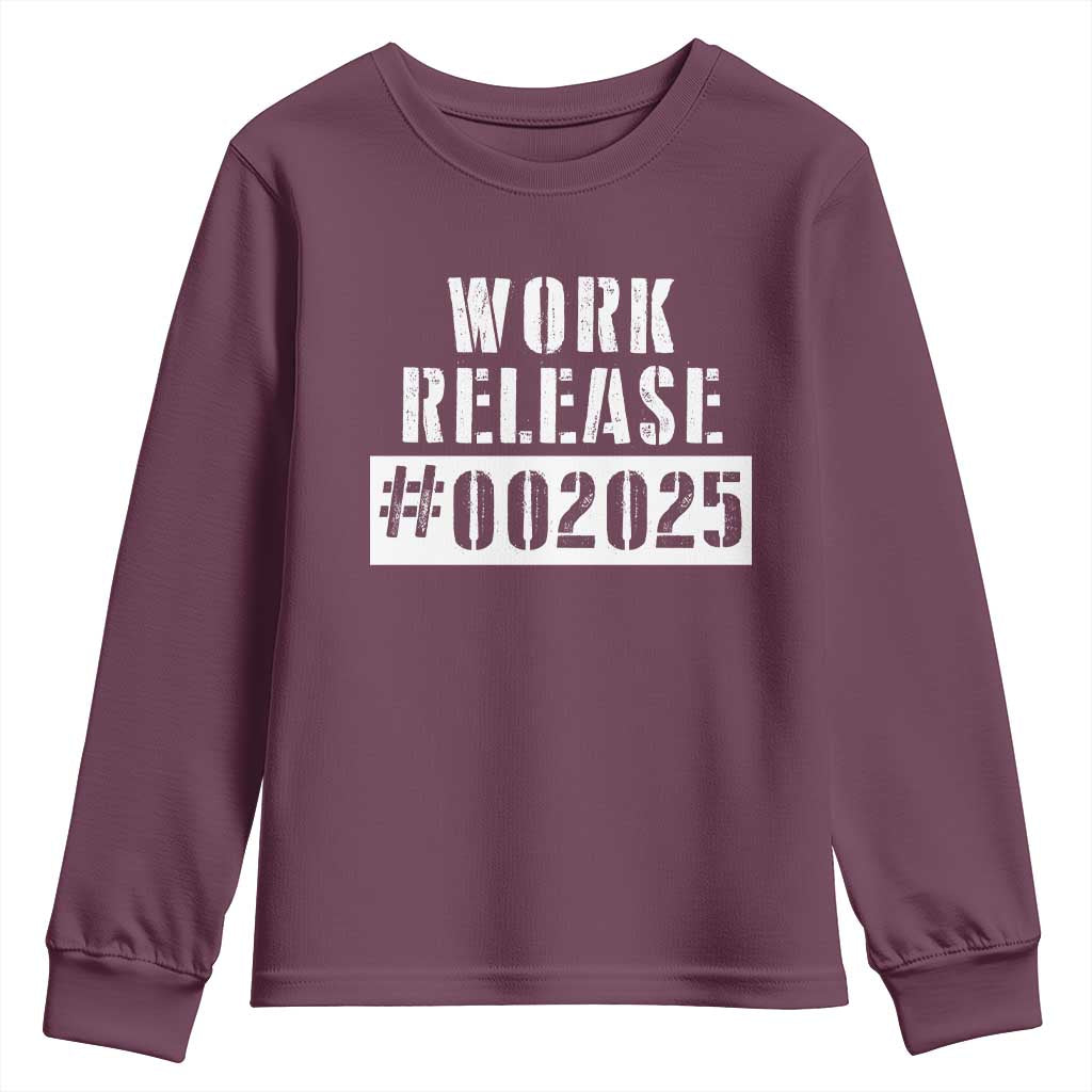 Funny Retirement 2025 Youth Sweatshirt Work Release