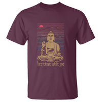 Funny Buddhism T Shirt Let That Shit Go Buddha - Wonder Print Shop