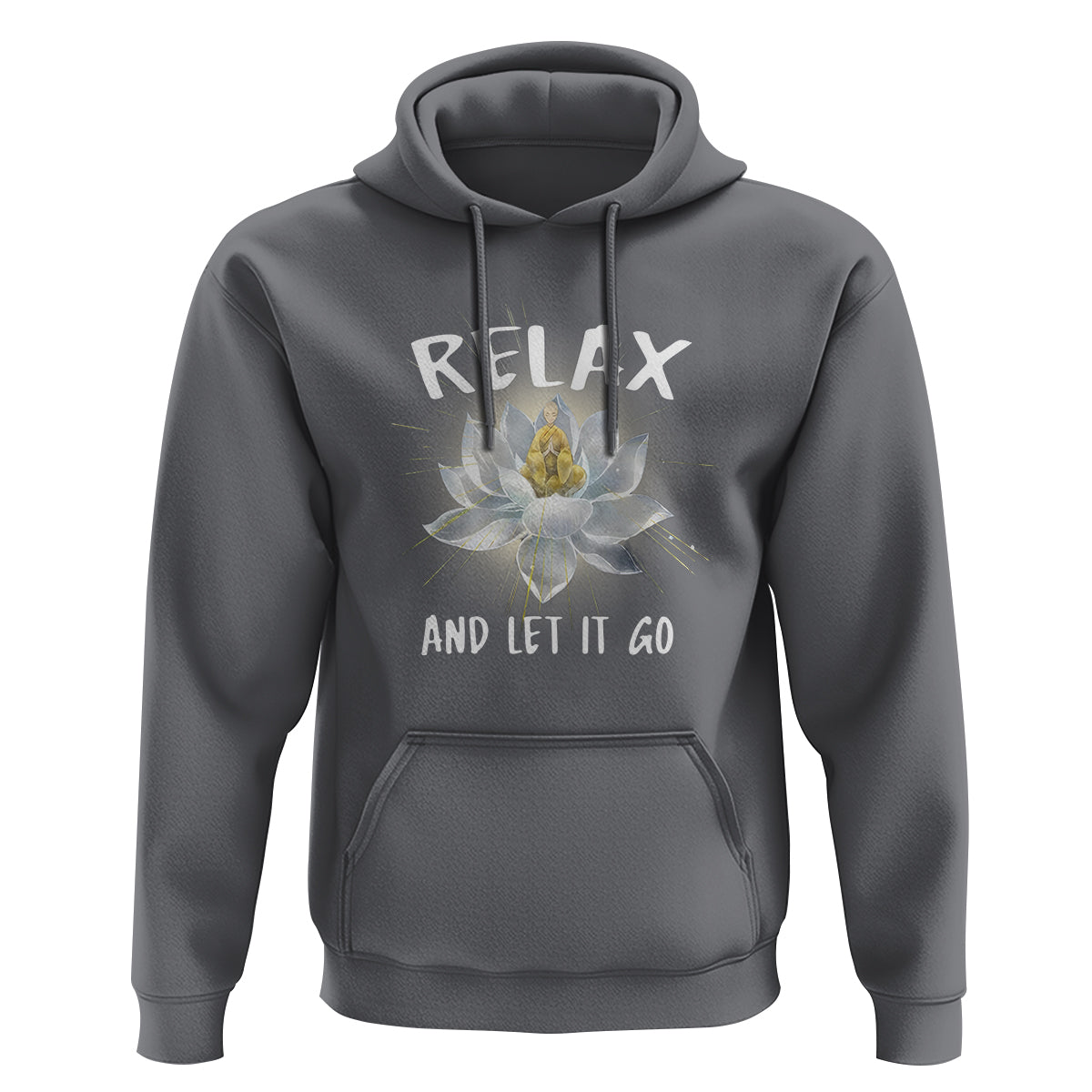 Buddhism Hoodie Relax Let it Go Monk Zen Lotus - Wonder Print Shop
