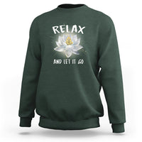 Buddhism Sweatshirt Relax Let it Go Monk Zen Lotus - Wonder Print Shop