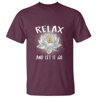 Buddhism T Shirt Relax Let it Go Monk Zen Lotus - Wonder Print Shop