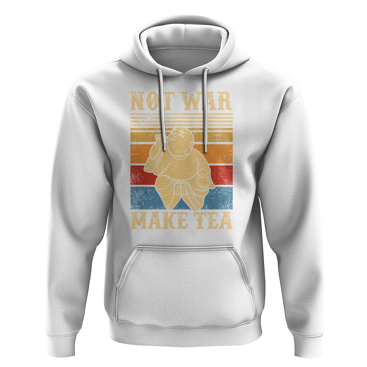 Funny Buddhism Hoodie Make Tea Not War Buddha - Wonder Print Shop