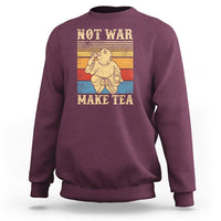 Funny Buddhism Sweatshirt Make Tea Not War Buddha - Wonder Print Shop