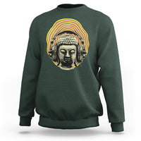 Buddhism Music Lover Sweatshirt Buddha Headphones Buddhist Monk DJ - Wonder Print Shop