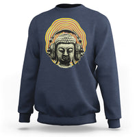 Buddhism Music Lover Sweatshirt Buddha Headphones Buddhist Monk DJ - Wonder Print Shop