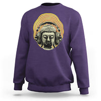 Buddhism Music Lover Sweatshirt Buddha Headphones Buddhist Monk DJ - Wonder Print Shop