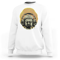Buddhism Music Lover Sweatshirt Buddha Headphones Buddhist Monk DJ - Wonder Print Shop