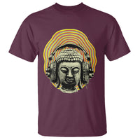 Buddhism Music Lover T Shirt Buddha Headphones Buddhist Monk DJ - Wonder Print Shop