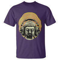 Buddhism Music Lover T Shirt Buddha Headphones Buddhist Monk DJ - Wonder Print Shop