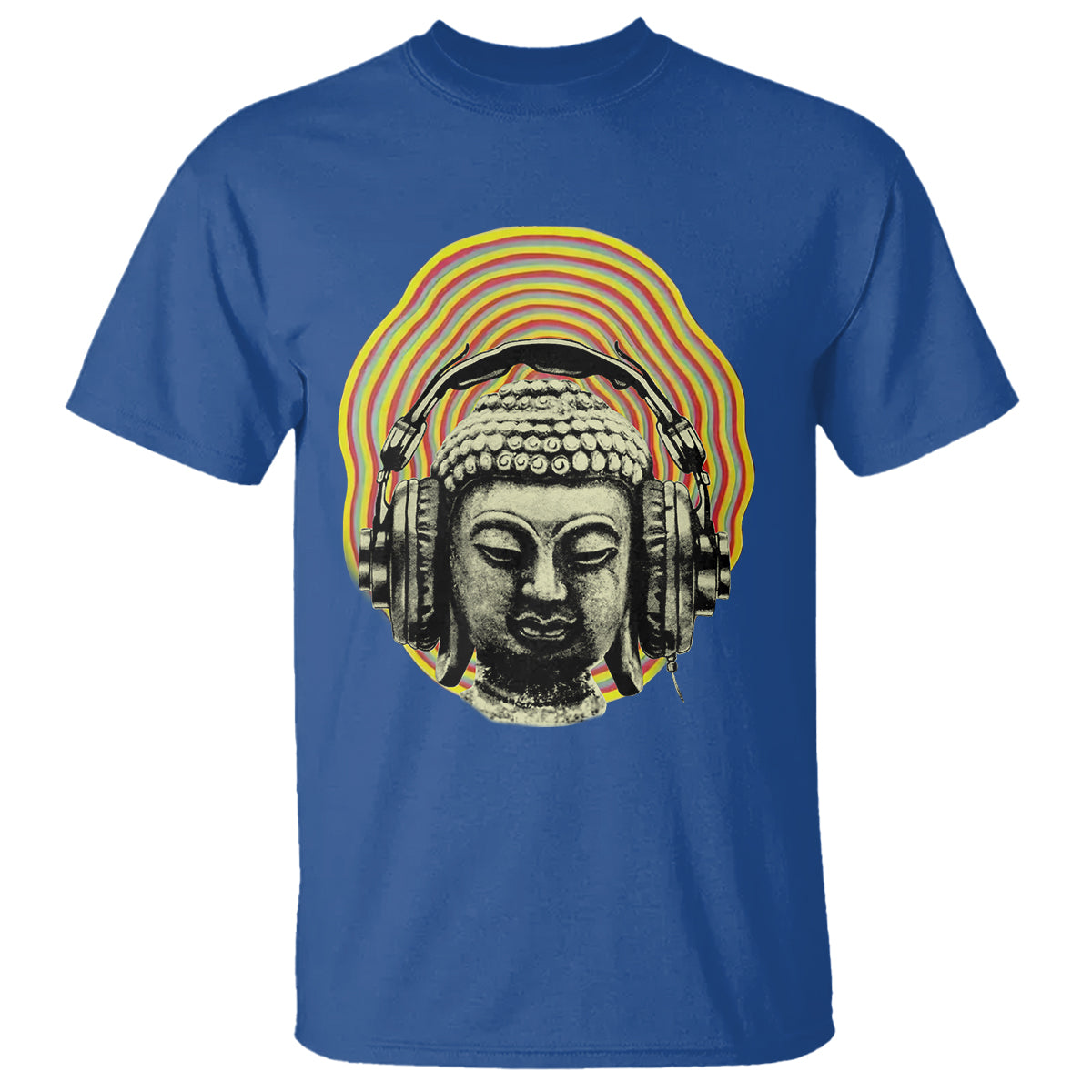 Buddhism Music Lover T Shirt Buddha Headphones Buddhist Monk DJ - Wonder Print Shop