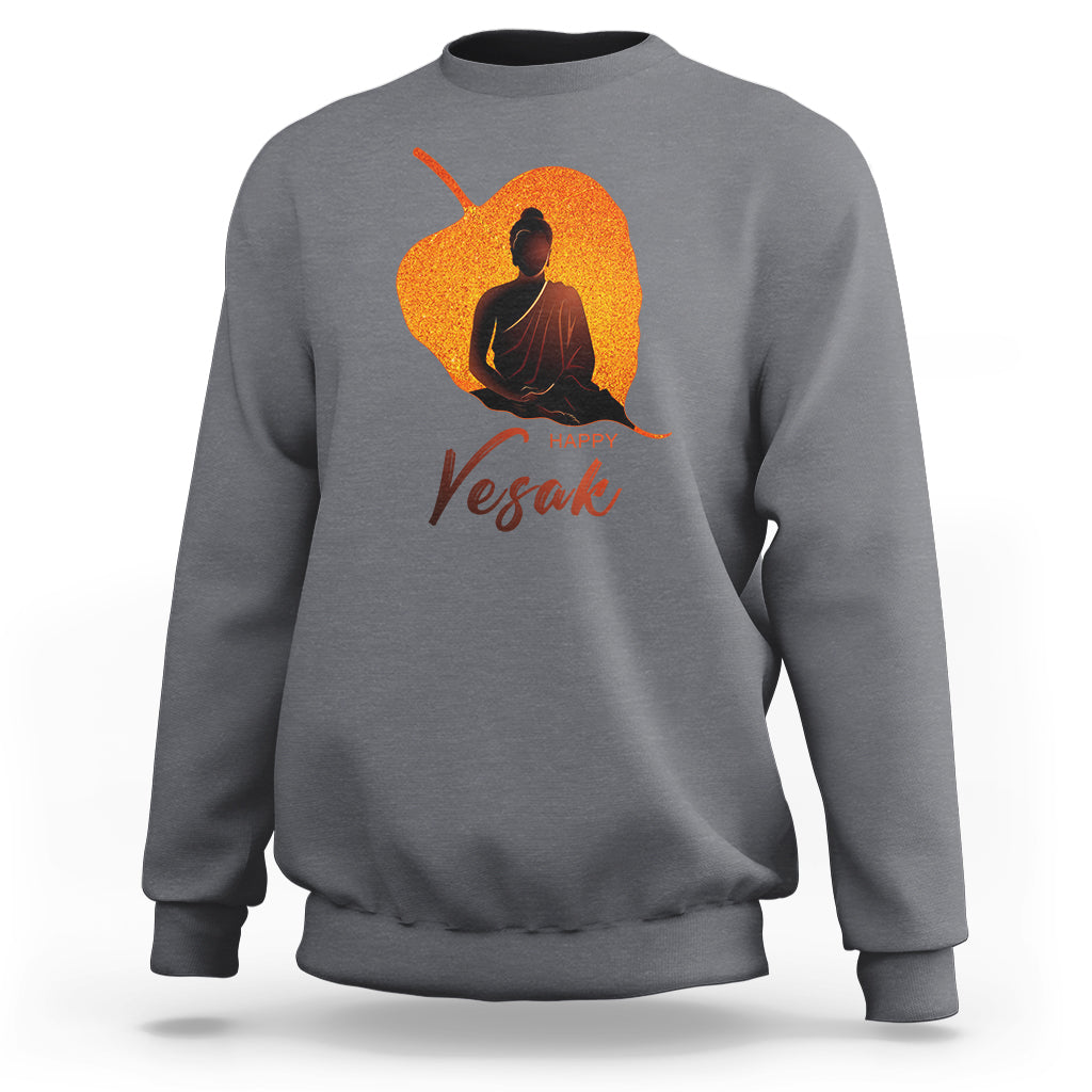 Buddhism Sweatshirt Happy Vesak  Buddha Zen Yoga - Wonder Print Shop