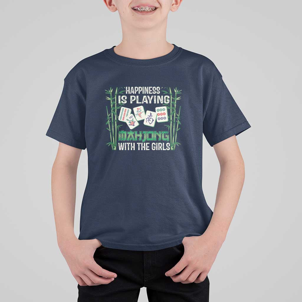 Happiness Is Playing Mahjong With The Girls T Shirt For Kid - Wonder Print Shop