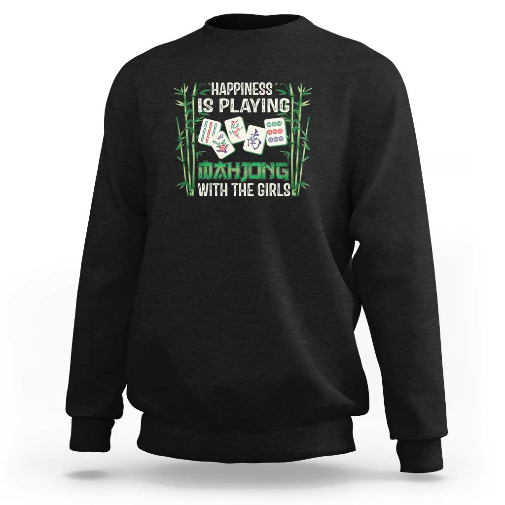 Happiness Is Playing Mahjong With The Girls Sweatshirt - Wonder Print Shop