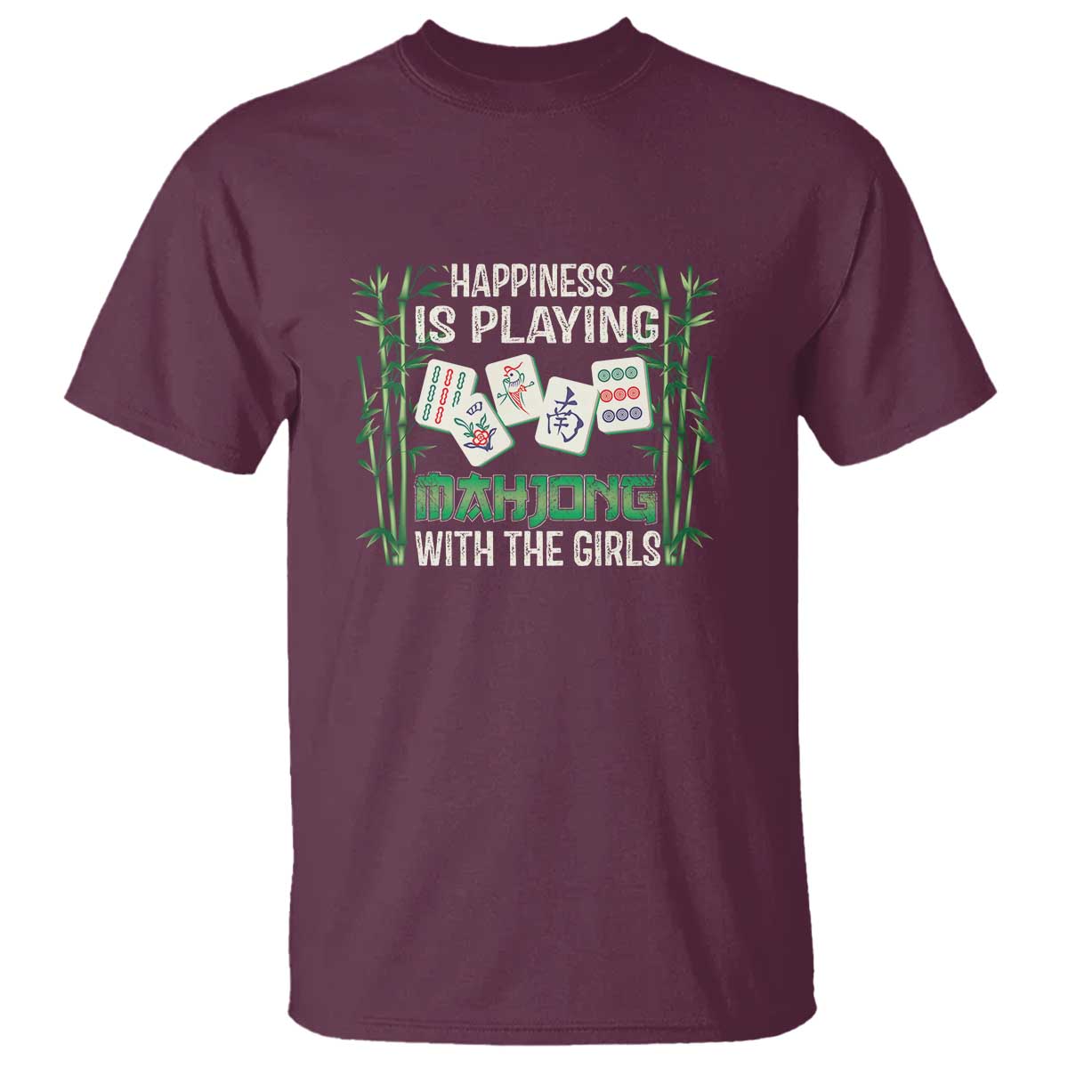 Happiness Is Playing Mahjong With The Girls T Shirt - Wonder Print Shop