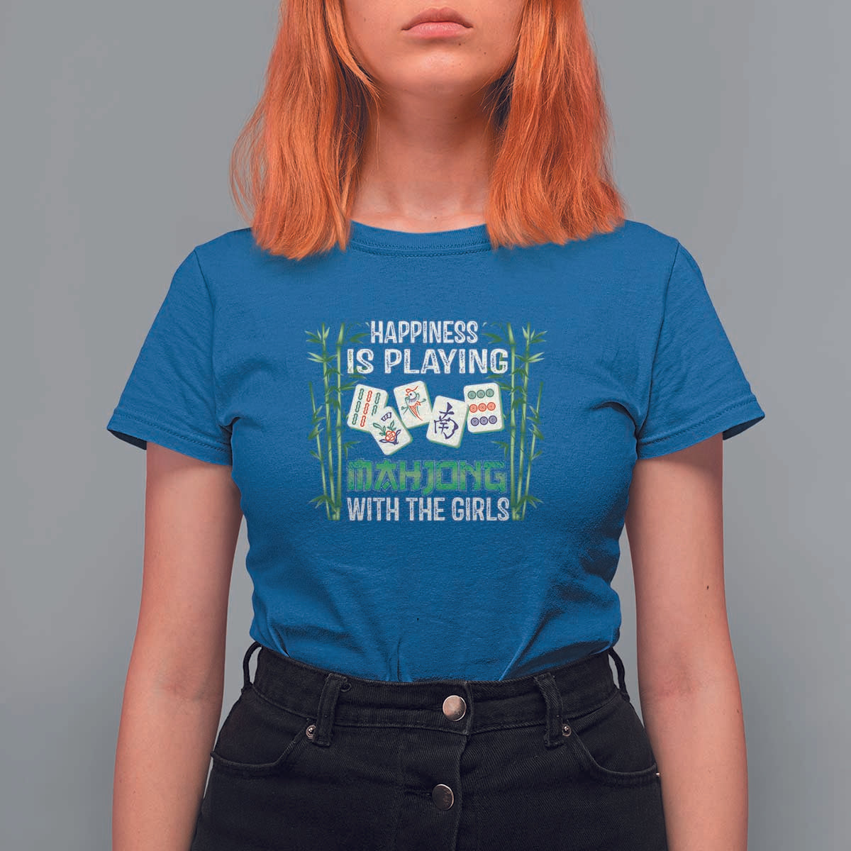 Happiness Is Playing Mahjong With The Girls T Shirt For Women - Wonder Print Shop