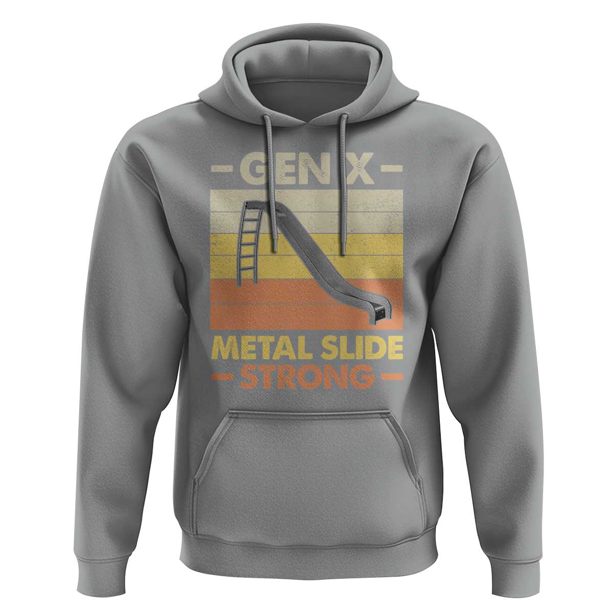 Funny Gen X Hoodie Metal Slide Strong Retro - Wonder Print Shop