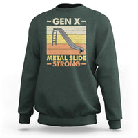 Funny Gen X Sweatshirt Metal Slide Strong Retro - Wonder Print Shop