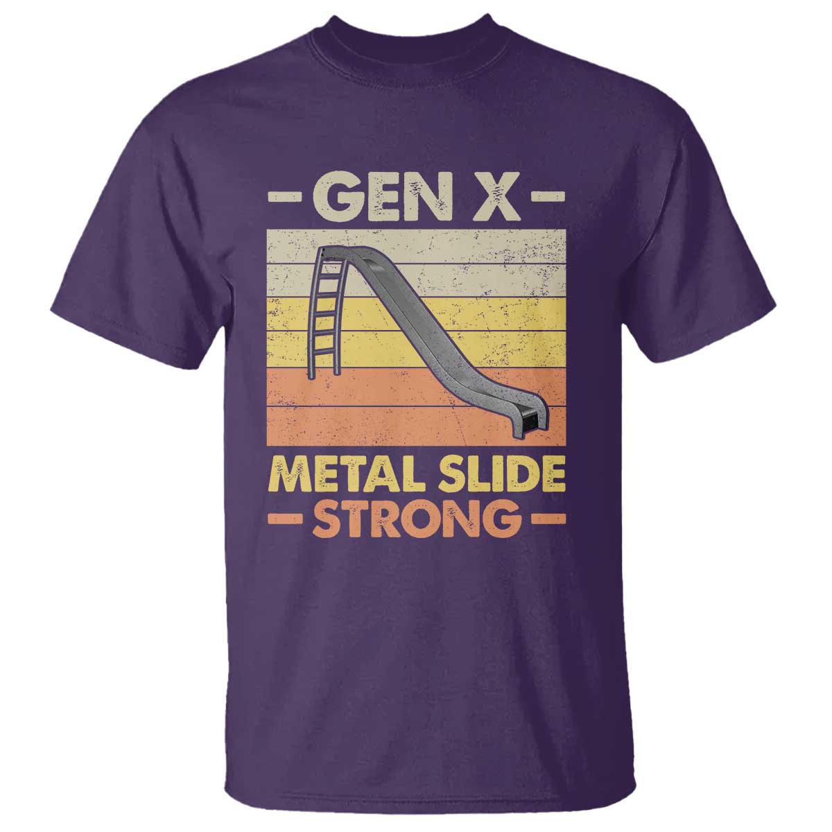 Funny Gen X T Shirt Metal Slide Strong Retro - Wonder Print Shop