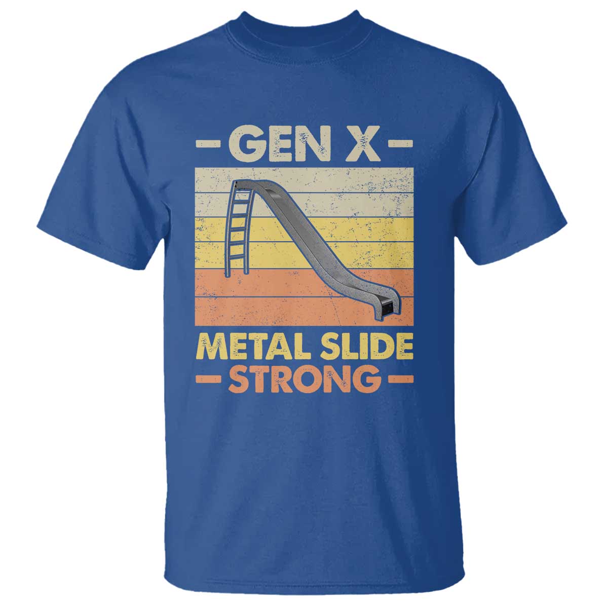 Funny Gen X T Shirt Metal Slide Strong Retro - Wonder Print Shop