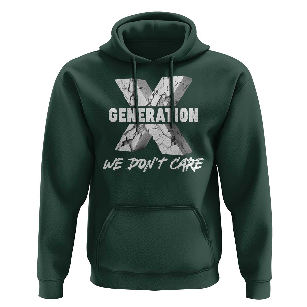 Funny Gen X We Don't Care Hoodie - Wonder Print Shop