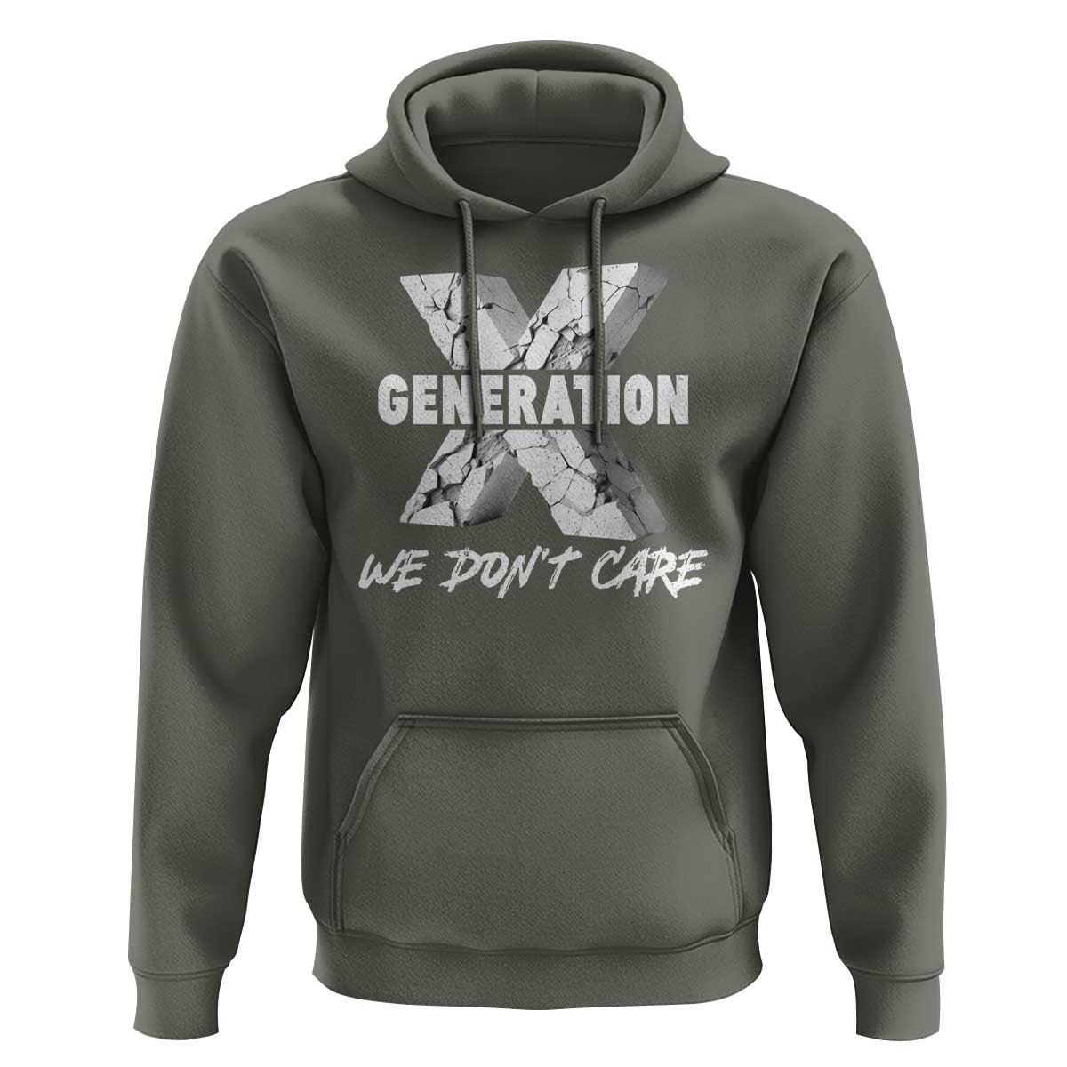 Funny Gen X We Don't Care Hoodie - Wonder Print Shop