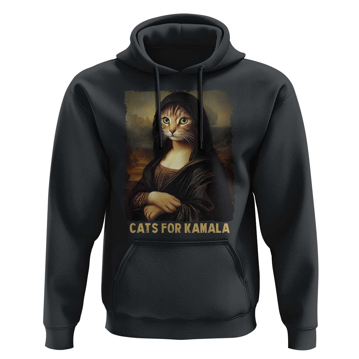 Funny Harris Cat Hoodie Cats Mona Lisa Vintage