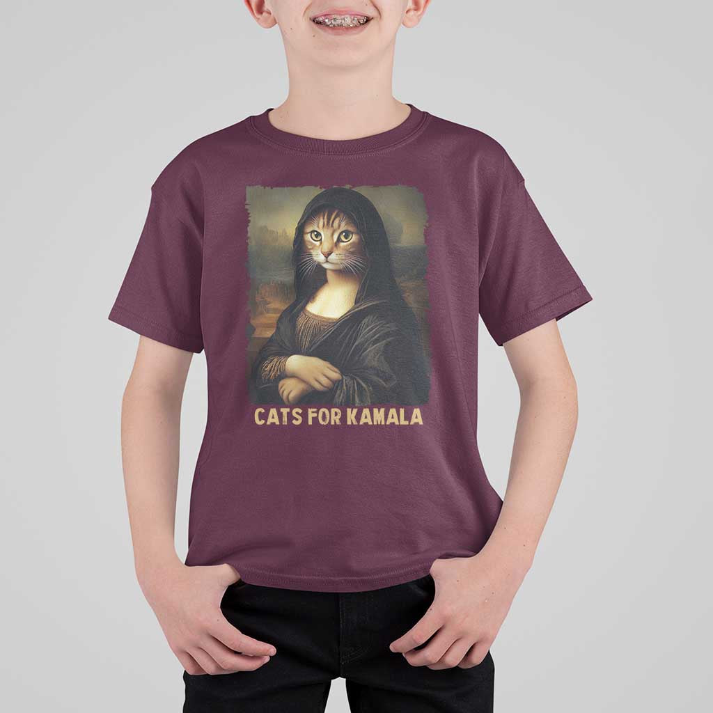 Funny Harris Cat T Shirt For Kid Cats Mona Lisa Vintage - Wonder Print Shop