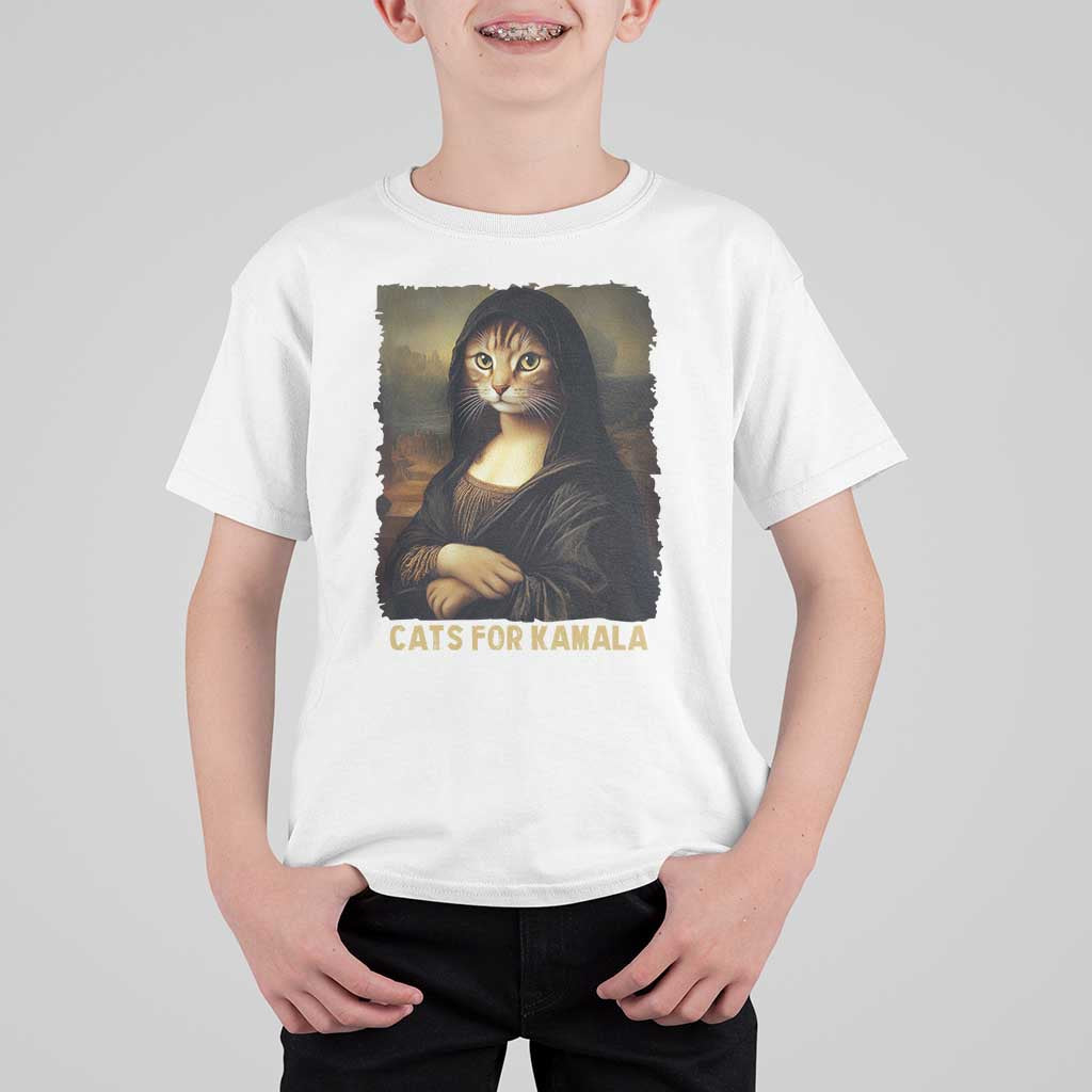 Funny Harris Cat T Shirt For Kid Cats Mona Lisa Vintage - Wonder Print Shop