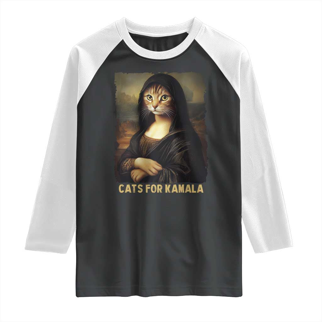 Funny Harris Cat Raglan Shirt Cats Mona Lisa Vintage