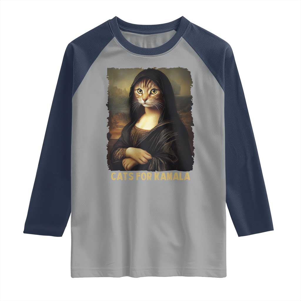 Funny Harris Cat Raglan Shirt Cats Mona Lisa Vintage