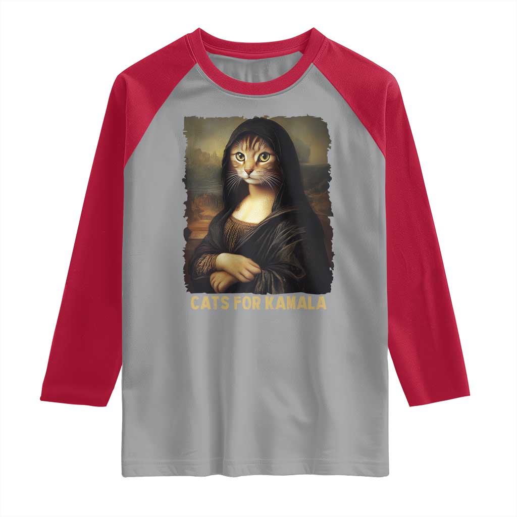 Funny Harris Cat Raglan Shirt Cats Mona Lisa Vintage