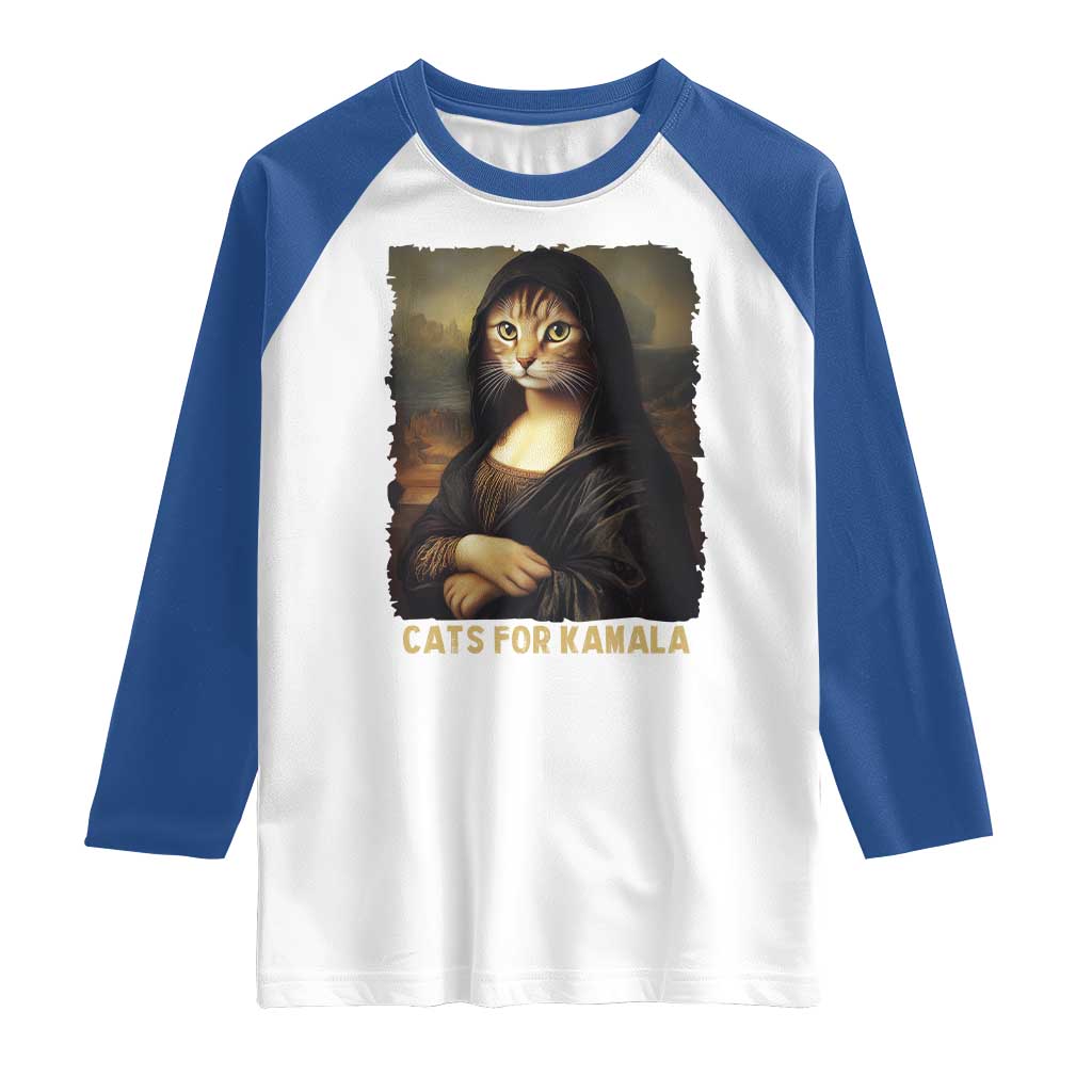 Funny Harris Cat Raglan Shirt Cats Mona Lisa Vintage