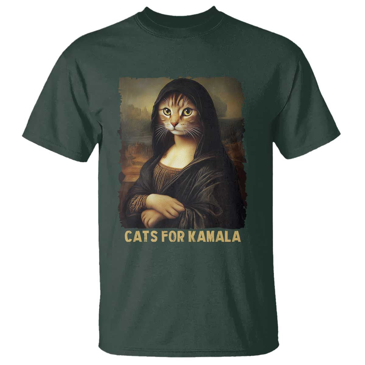 Funny Harris Cat T Shirt Cats Mona Lisa Vintage - Wonder Print Shop