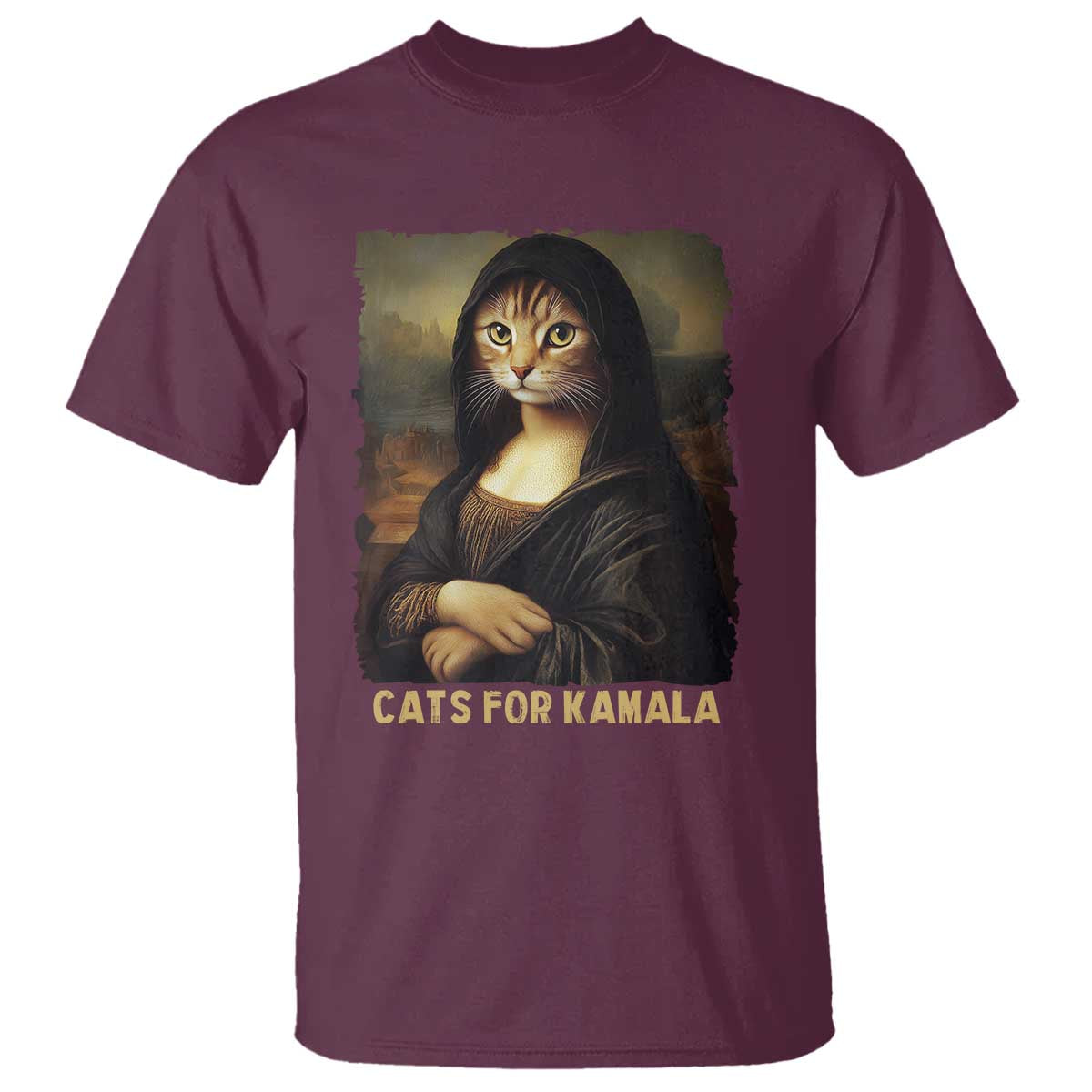 Funny Harris Cat T Shirt Cats Mona Lisa Vintage - Wonder Print Shop
